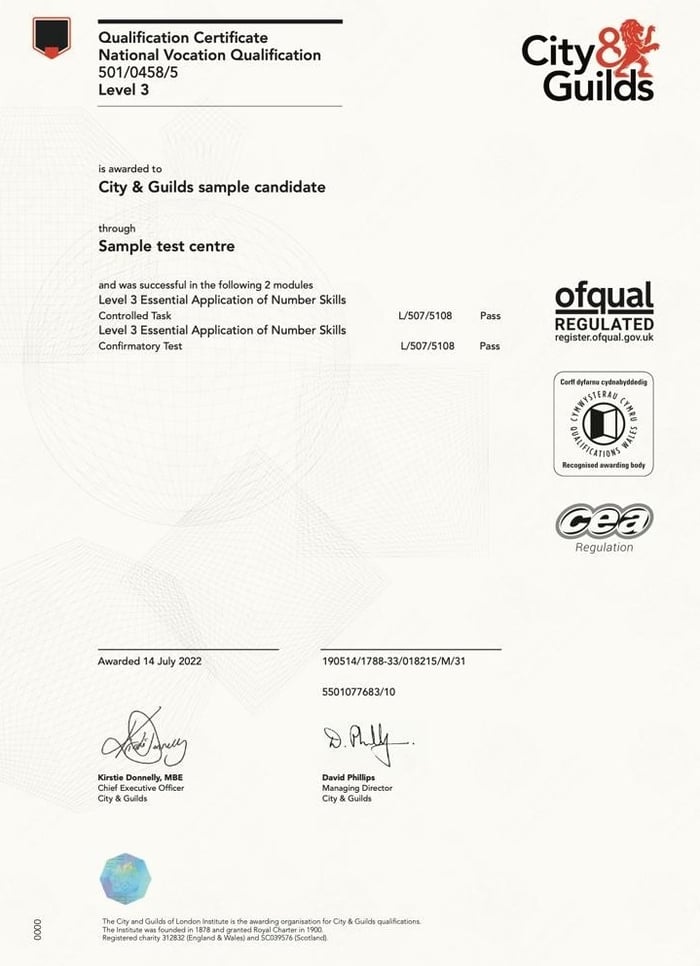 buy genuine City & Guild certificate  image
